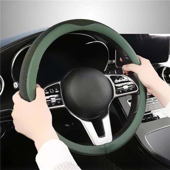 Car Steering Wheel Cover, Universal 15 inch, The Latest Microfiber Leather - Picture 4 of 7